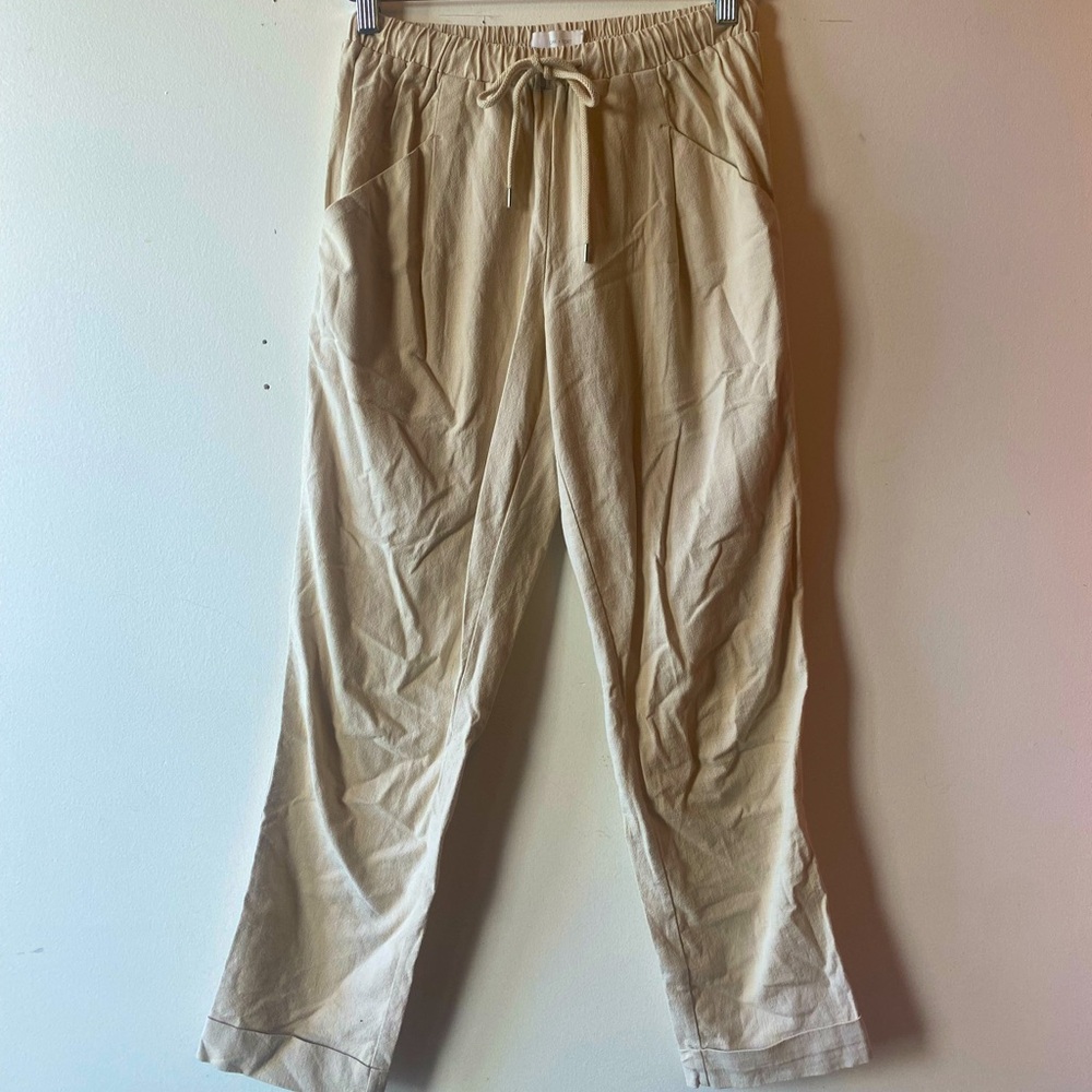 oak + fort linen trousers